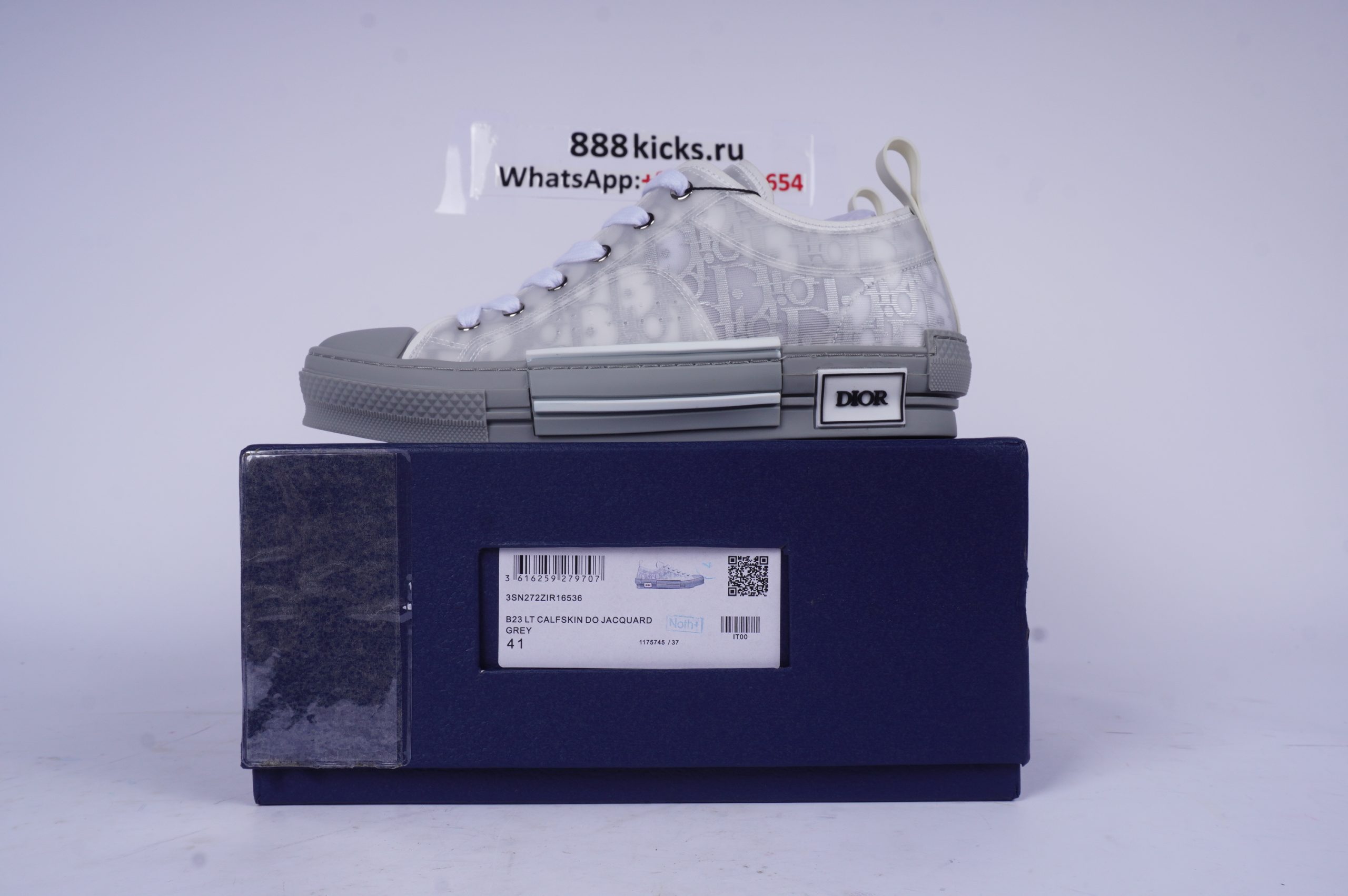 DSC05827-scaled-1 Dior B23 Low Top Oblique Grey - Image 1