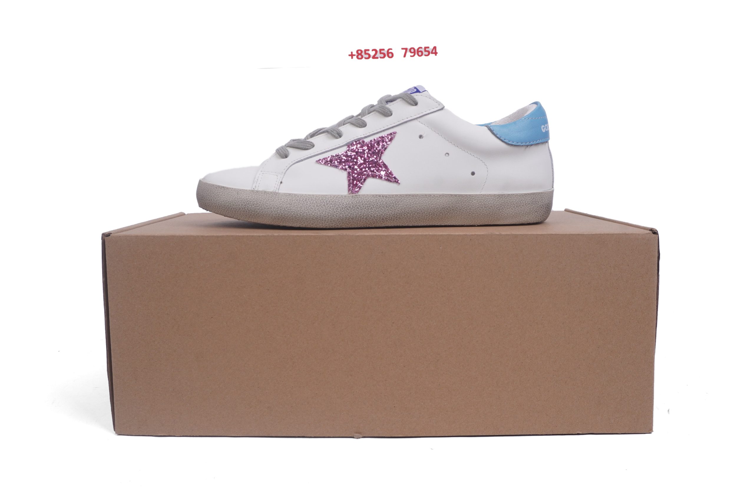 DSC06104-scaled-1 Golden Goose Super-Star White Blue Purple Glitter - Image 1