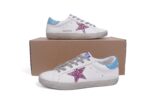 Golden Goose Super-Star White Blue Purple Glitter - Image 3