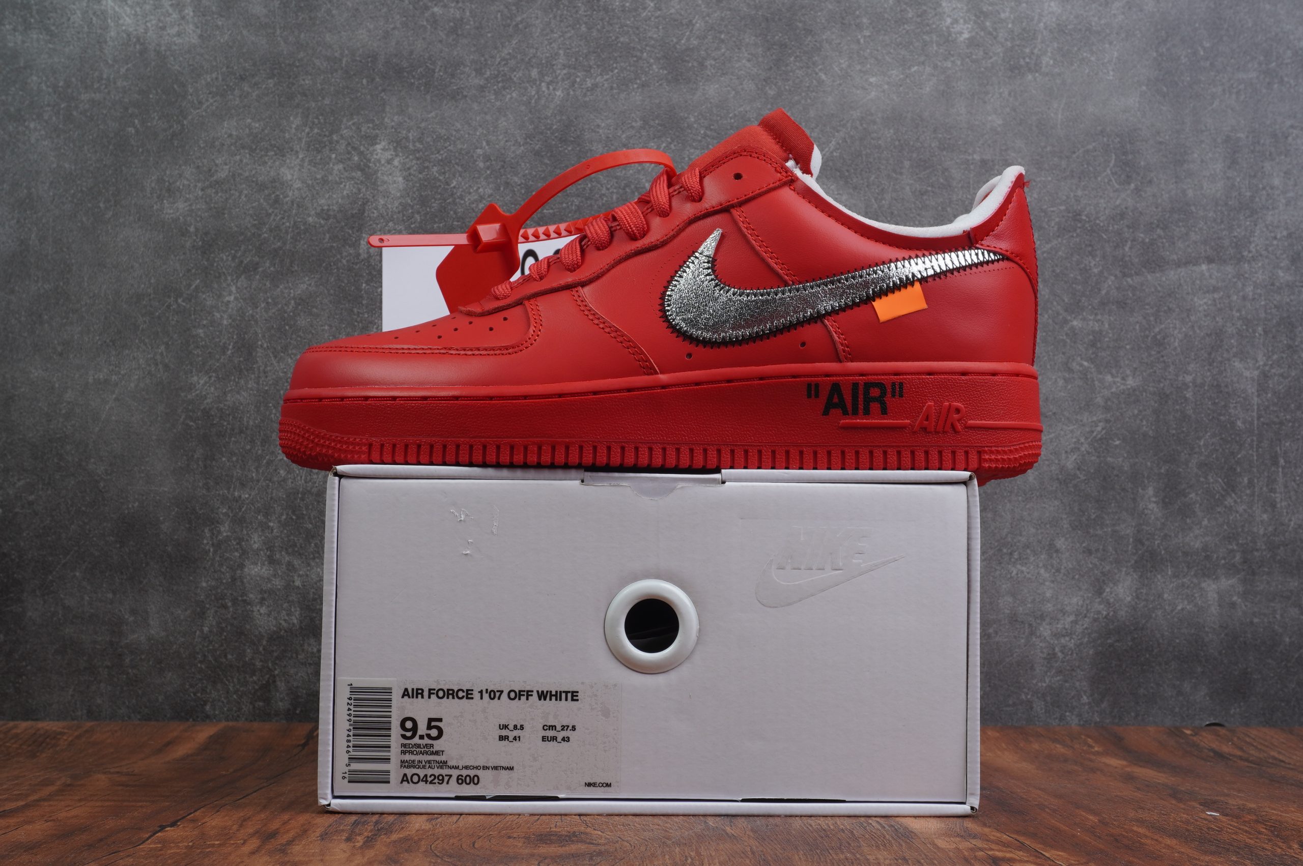 DSC06743-scaled-1 Nike Off-White Air Force 1 University Red - Image 1