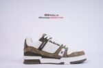 Louis Vuitton LV Trainer Monogram Denim White Brown - Image 6