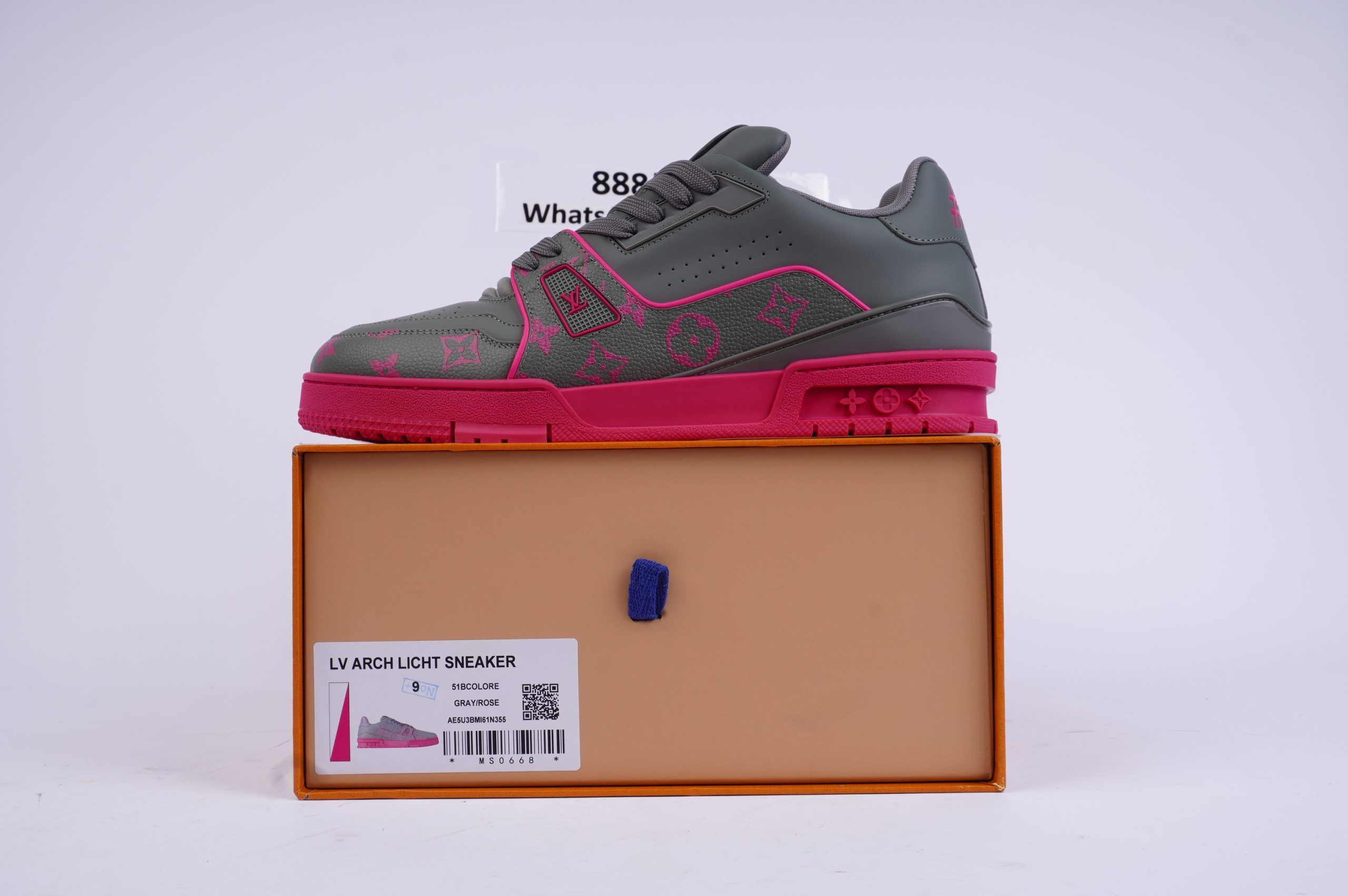 DSC07330-scaled-1 Louis Vuitton LV Trainer Gray/Rose - Image 1