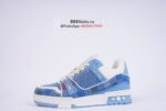 Louis Vuitton Denim Demier Louis Vuitton LV Trainer Blue/Multicolor - Image 12
