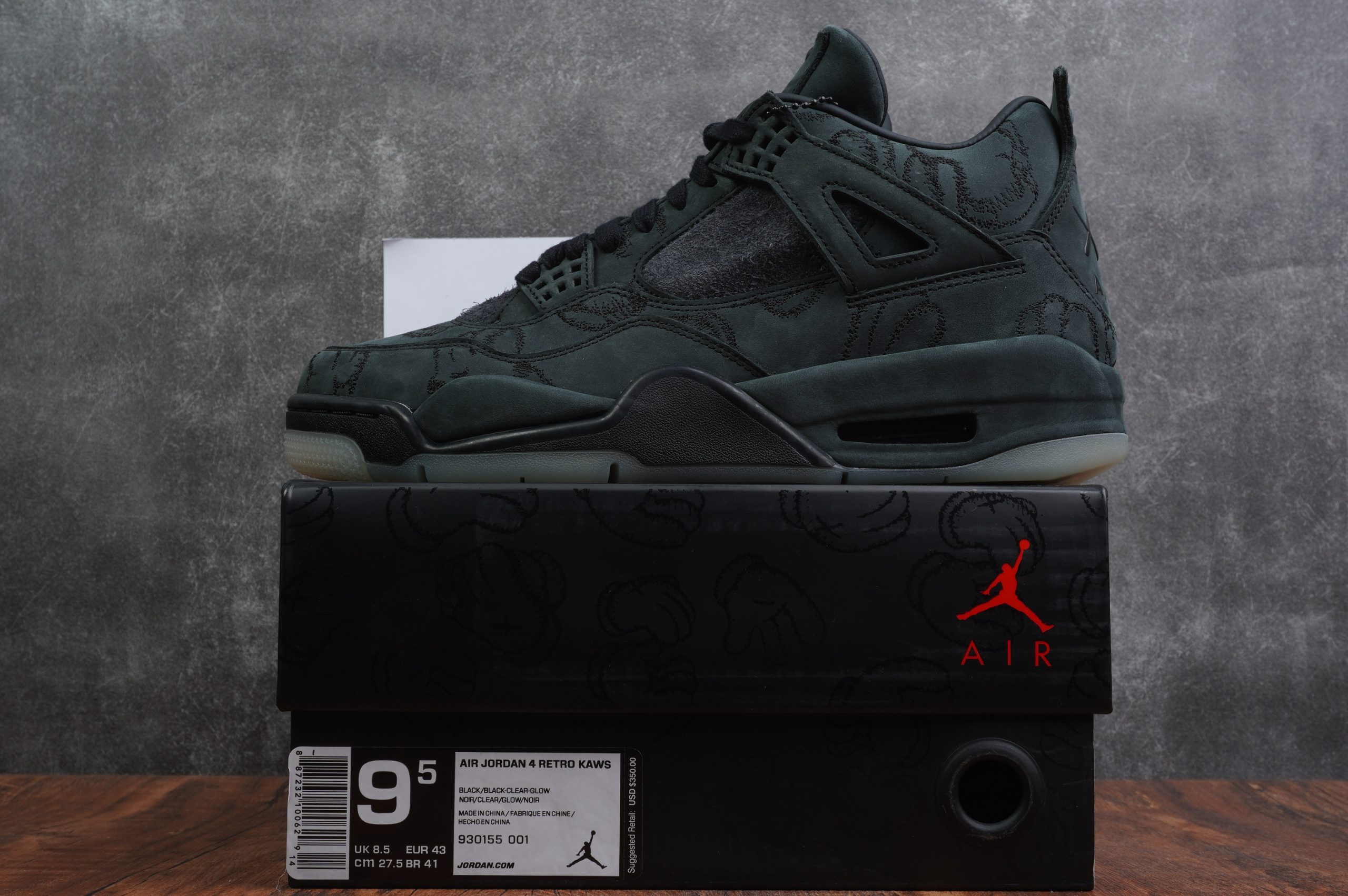 DSC07866-scaled-1 Jordan 4 Retro Kaws Black - Image 1