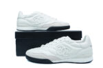 CHANEL Shiny Calfskin Suede Quilted CC Logo Sneakers White - Image 3