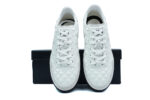 CHANEL Shiny Calfskin Suede Quilted CC Logo Sneakers White - Image 4