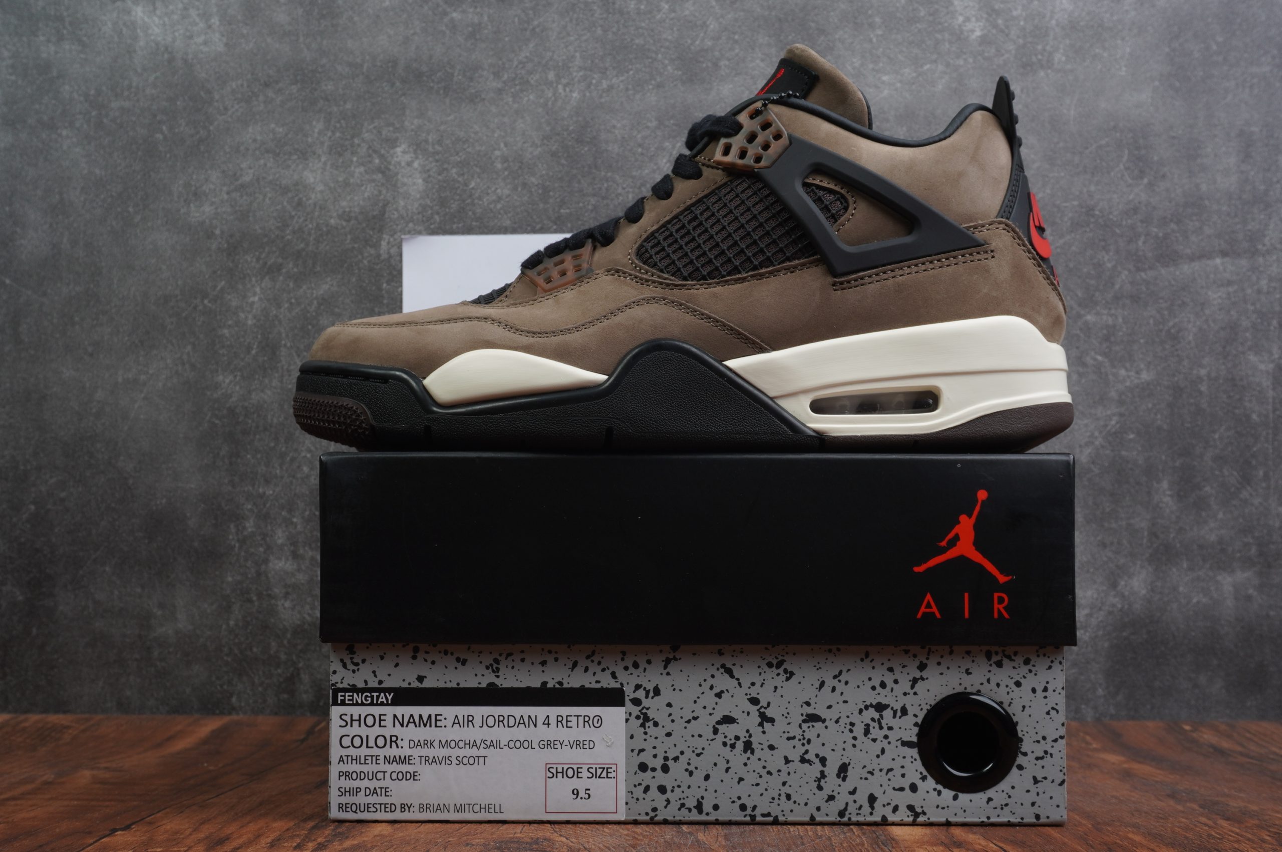 DSC08030-scaled-1 Air Jordan 4 Retro Dark Mocha F&F - Image 1