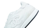 CHANEL Shiny Calfskin Suede Quilted CC Logo Sneakers White - Image 10