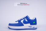 Louis Vuitton Nike Air Force 1 Low By Virgil Abloh White Blue - Image 12