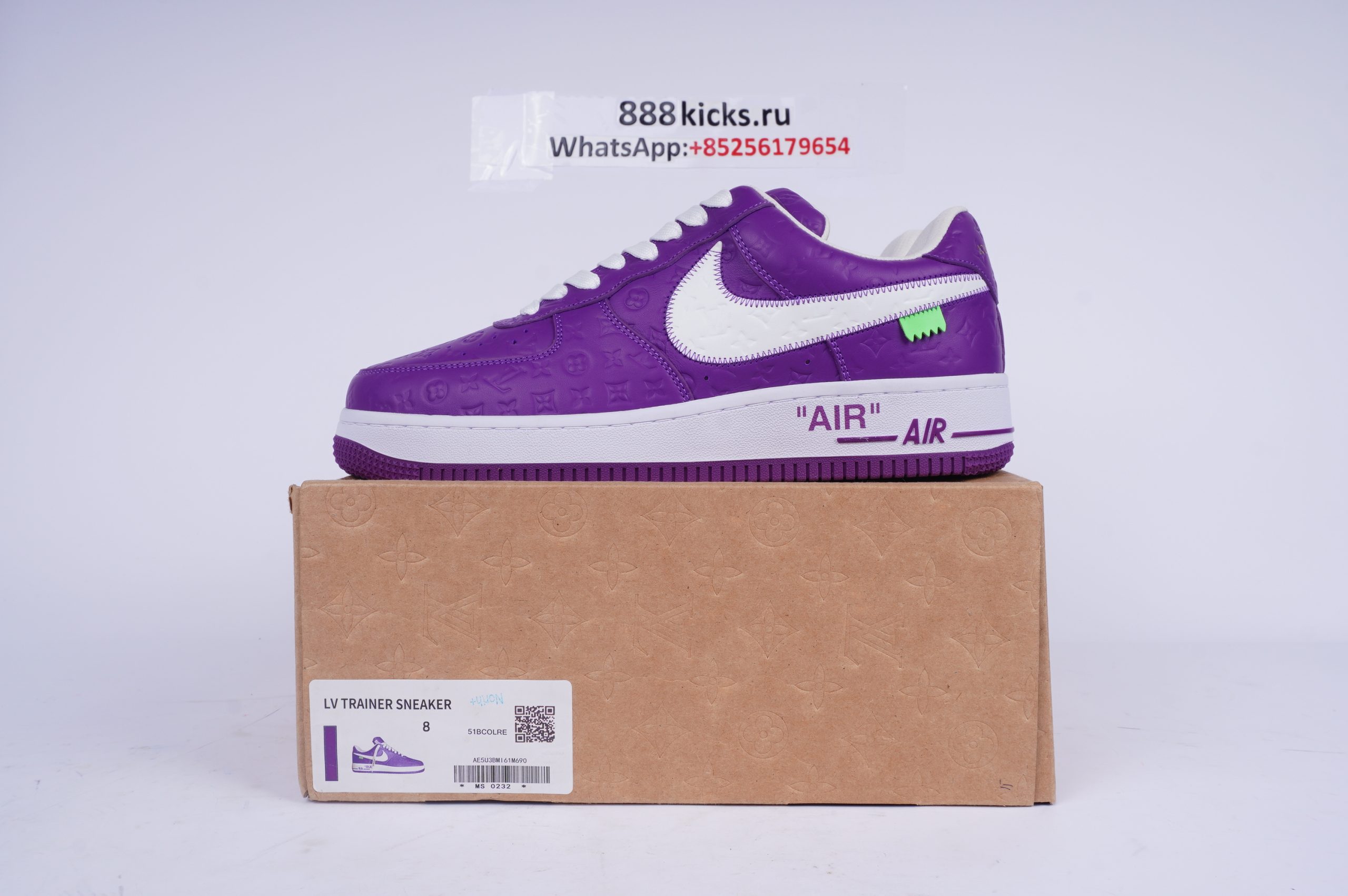 DSC08173-scaled-1 Louis Vuitton Nike Air Force 1 Low By Virgil Abloh Purple - Image 1