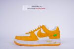 Louis Vuitton Nike Air Force 1 Low By Virgil Abloh White Yellow - Image 5