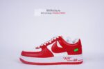 Louis Vuitton Nike Air Force 1 Low By Virgil Abloh White Red - Image 5