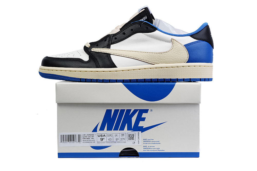 DSC1843 Jordan 1 Low Fragment X Travis Scott Blue - Image 1