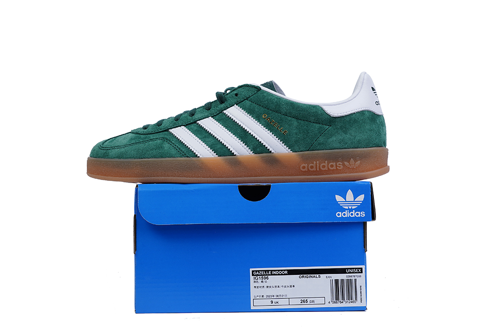 DSC7648 adidas originals Gazelle Indoor White green - Image 1