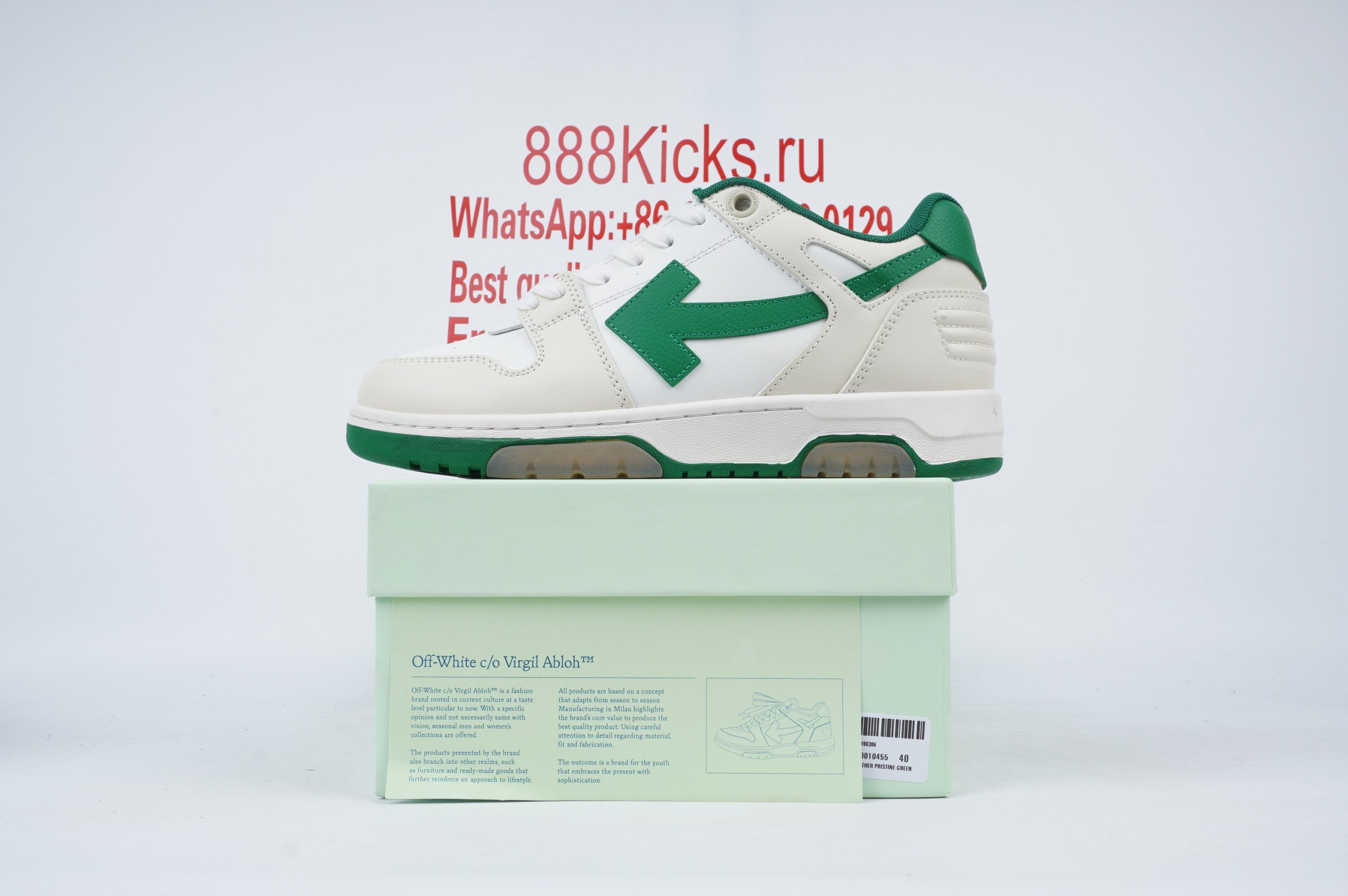OFF-WHITE20Out20Of20Office2020Low20Tops20White20Green202021-scaled-1 OFF-WHITE Out Of Office Low Tops White Green 2021 - Image 1