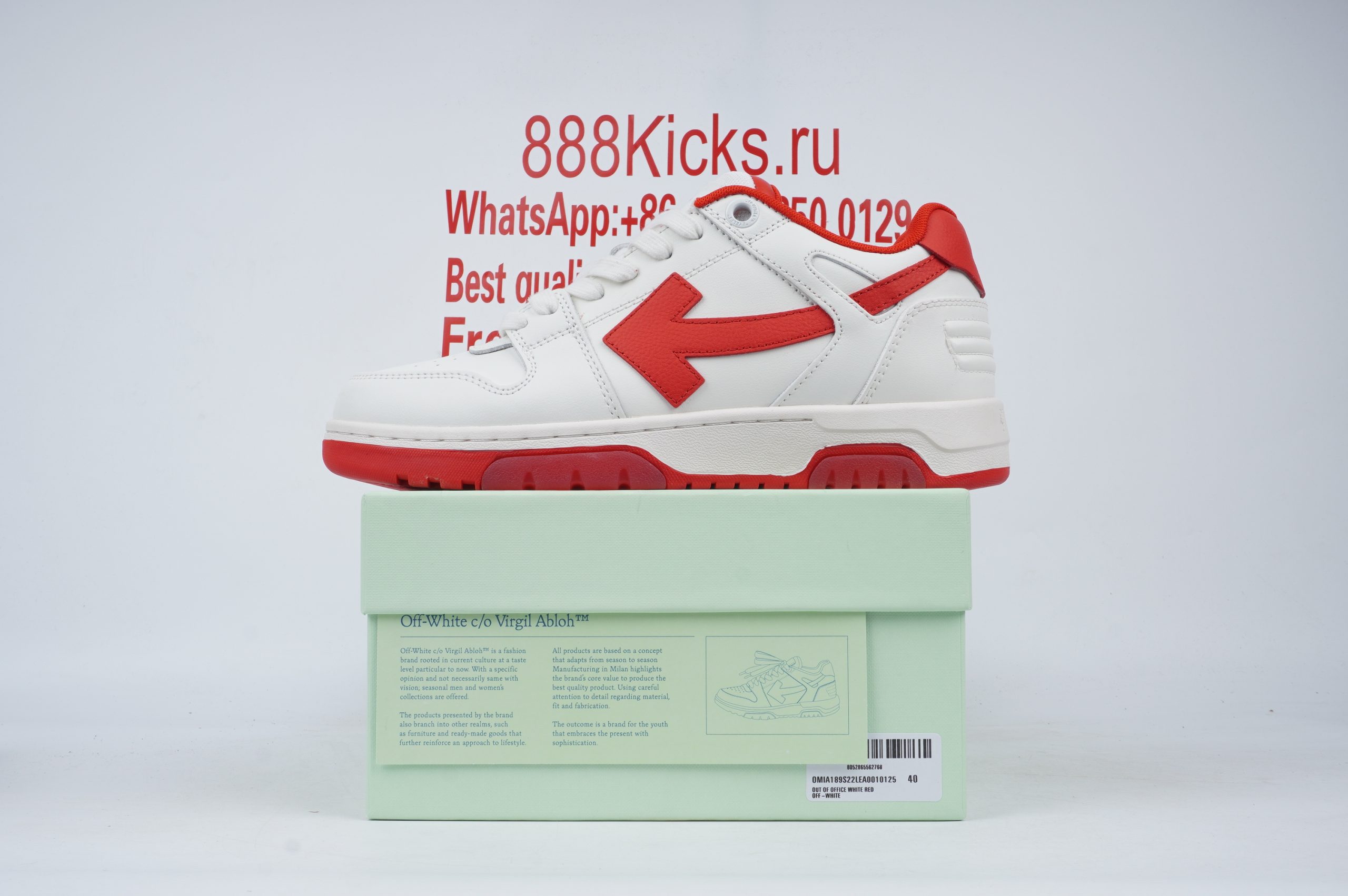 OFF-WHITE20Out20Of20Office20Low20Tops20White20Red-scaled-1 OFF-WHITE Out Of Office Low Tops White Red - Image 1