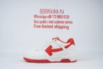 OFF-WHITE Out Of Office Low Tops White Red - Image 14
