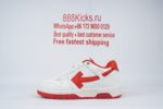 OFF-WHITE Out Of Office Low Tops White Red - Image 5